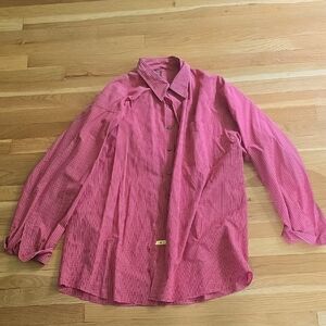 Scott Barber Men's Pink Checkered Button Down Shirt